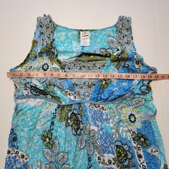 VINTAGE flowy rayon bohemian dress - Picture 12 of 15